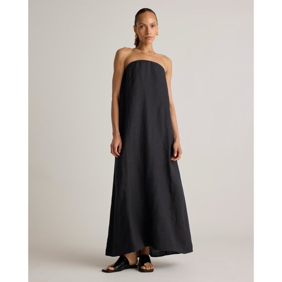 Quince Dresses & Skirts - Quince European Linen Strapless Maxi Dress in Black